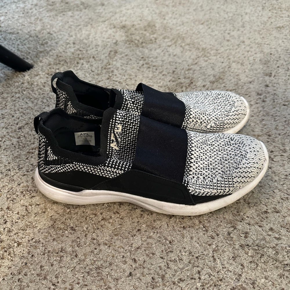 APL Women's Black and White Slip-On Sneakers